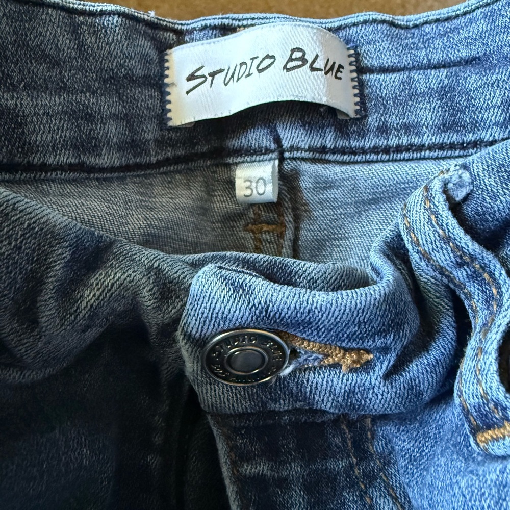 Studio Blue Distressed Denim Jeans